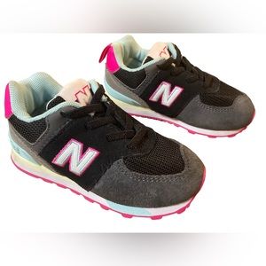 NEW BALANCE Baby Girl's & Little Girl's 574 Colorblock Sneakers | EUC | Size 7